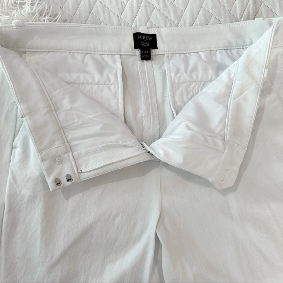 J.Crew Kallie Pant White Size 14 Tall Stretch Cotton Trousers - Picture 8 of 13